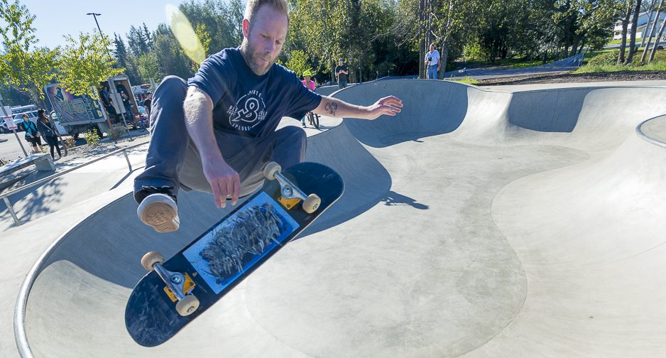 Man doing skateboarding trick