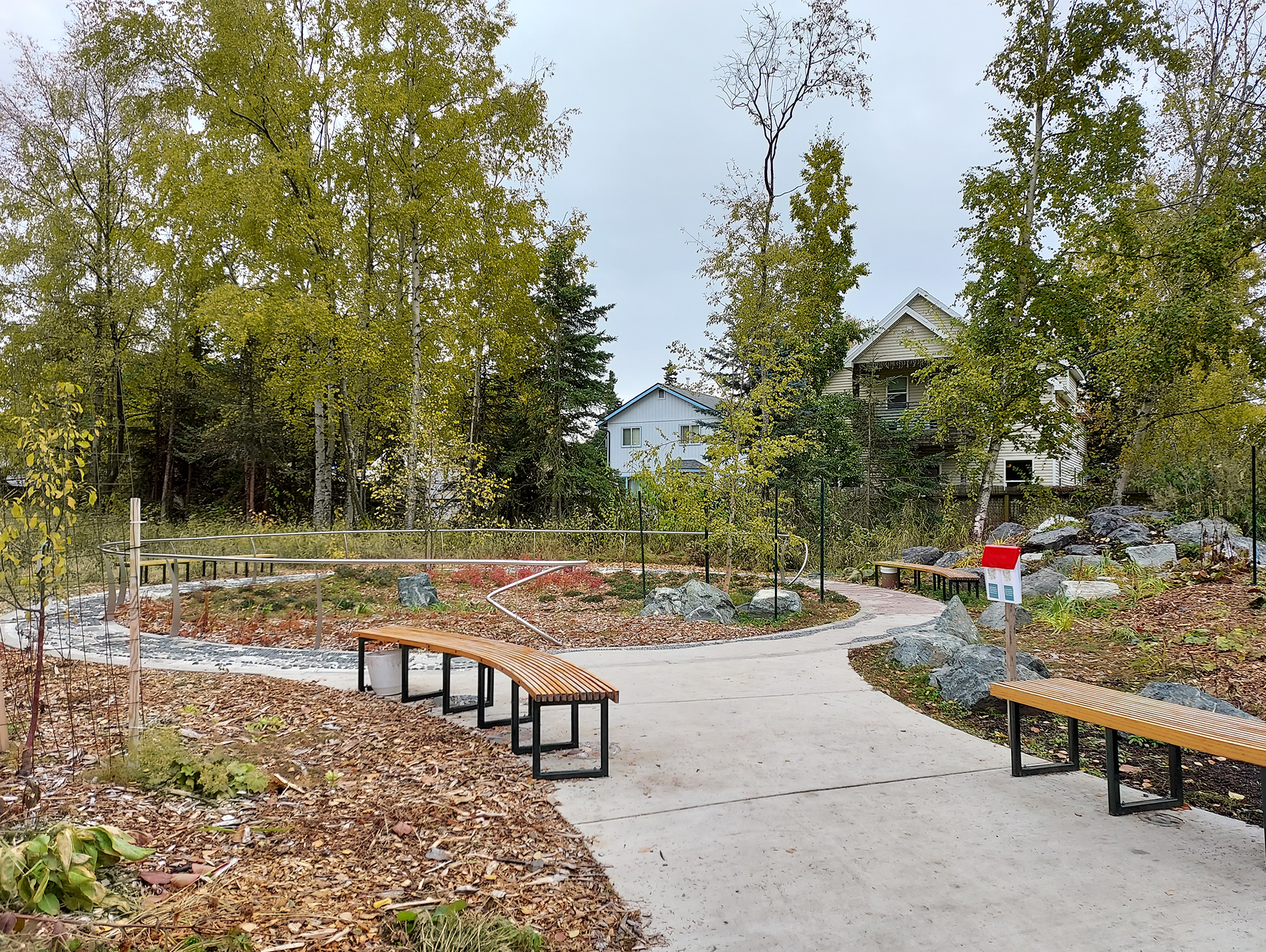 Reflexology path in park