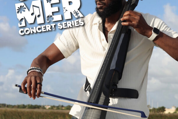 Poster for Summer Concert Series featuring 'The Cello Assassin' performing at Tikishla Park on June 25, 2026, 7–8:30 PM, presented by the Anchorage Concert Association.